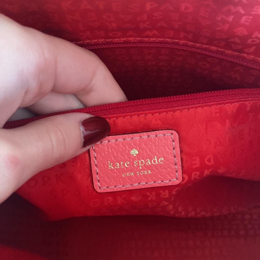 Kate Spade Beautiful Pink Satchel Handbag With Crossbody Strap With Handles - Picture 8 of 14